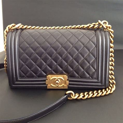 chanel le boy bag gold hardware|chanel boyfriend bag.